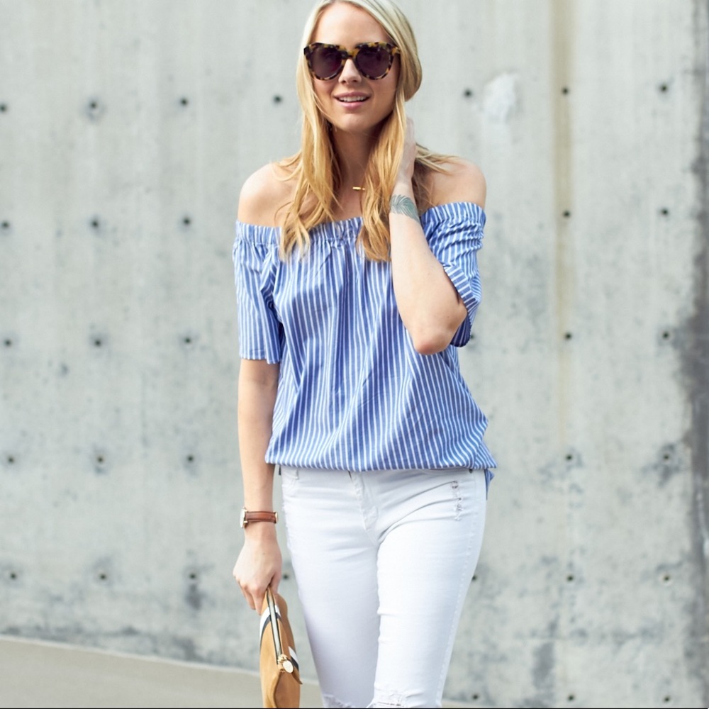 Cute Off the Shoulder Blouse 🦋✨